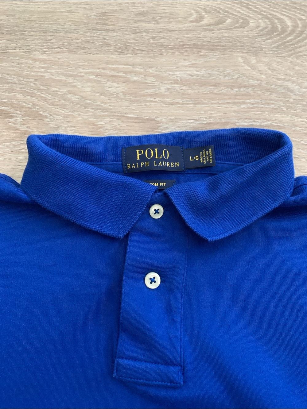 Polo Ralph Lauren Blue Long Sleeve Polo Size L - Picture 4 of 6